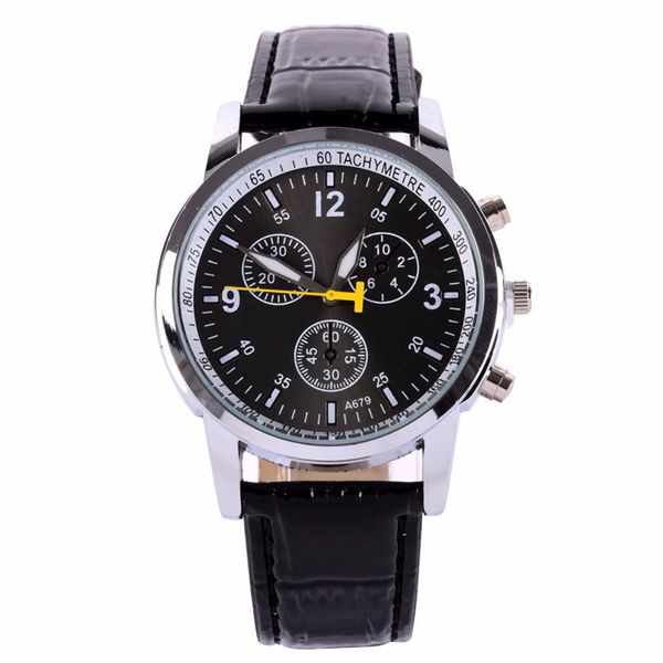 

watch men sports men women leather strap analog quartz watches wrist watch, Slivery;brown