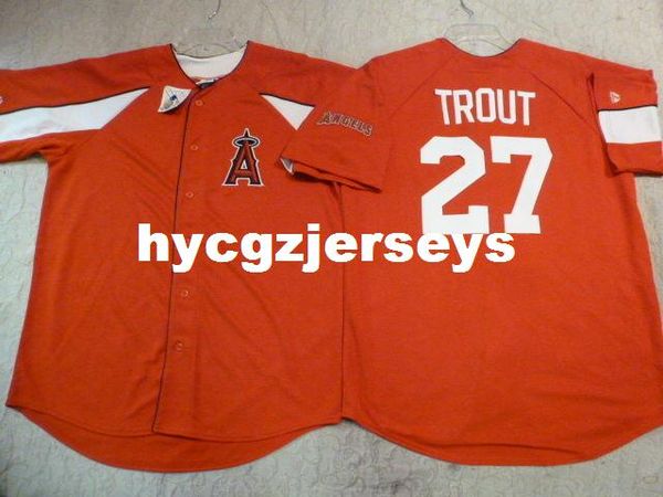 

baseball 100% licensed #27 mike trout sewn shirt jersey new red mens stitched jerseys big and tall size xs-6xl for, Black;blue