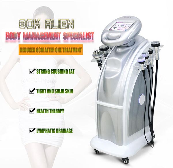 

2019 7 in 1 80k cavitation + 40k vacuum cavitation system ultrasound tripolar sixpolar body slimming machine