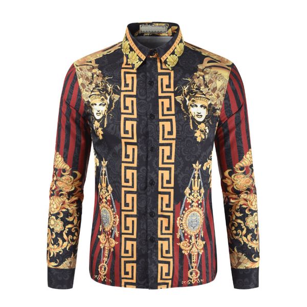 

2019 New Summer Mens Long Sleeve Beach 3D Shirts Cotton Casual Floral Shirts Regular Plus Size 3XL Mens clothing Fashion 121