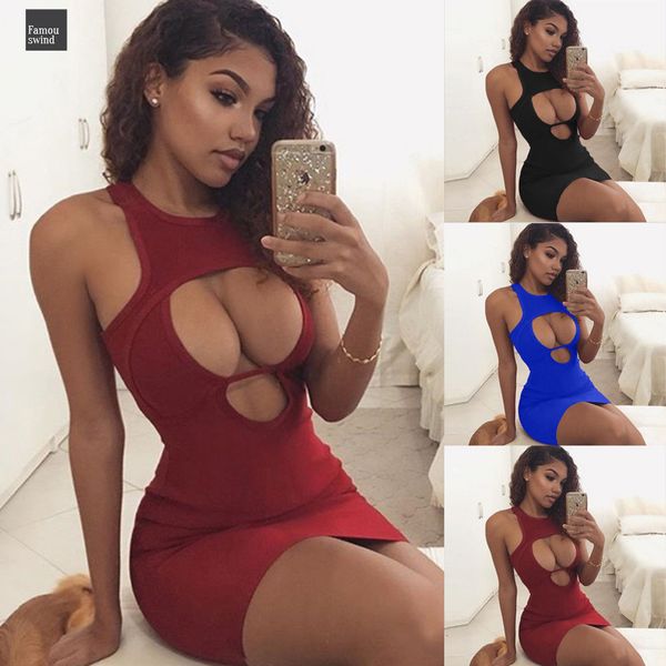 

бандаж женщин платье без рукавов bodycon вечер party club mini a line solid выдалбливают sexy рукавов женской одежды, Black;gray