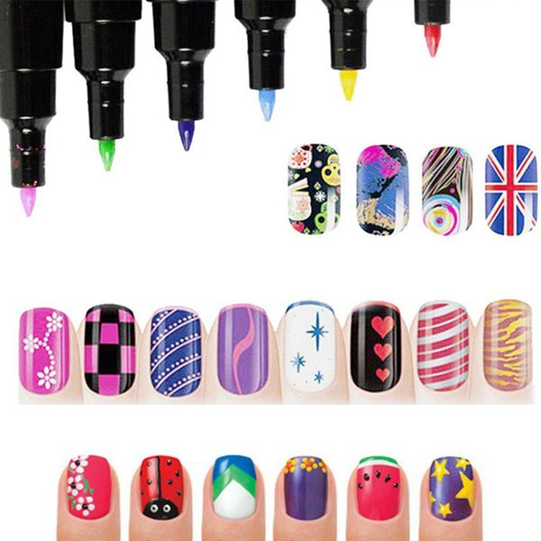 

diy 3d nail polishing nail art pen professional portable size 7ml painting pen for uv gel tool, Silver