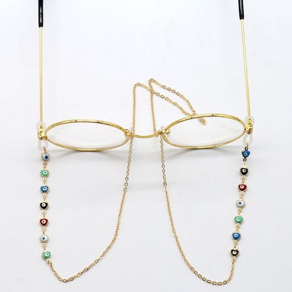

european and american popular explosion models colorful love glasses chain anti-skid hanging neck glasses rope fashion simple, Silver