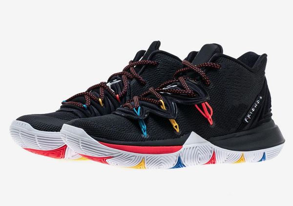 

kyrie 5 kids friends gs shoes for sale with box irving 5 boys basketball shoe drop shipping size36-46, Black