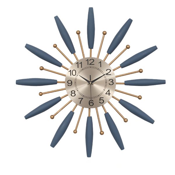 

70 cm creative wrought iron wall clocks crafts decoration home livingroom atmosphere luxury art quartz clocks 3d mural r2250