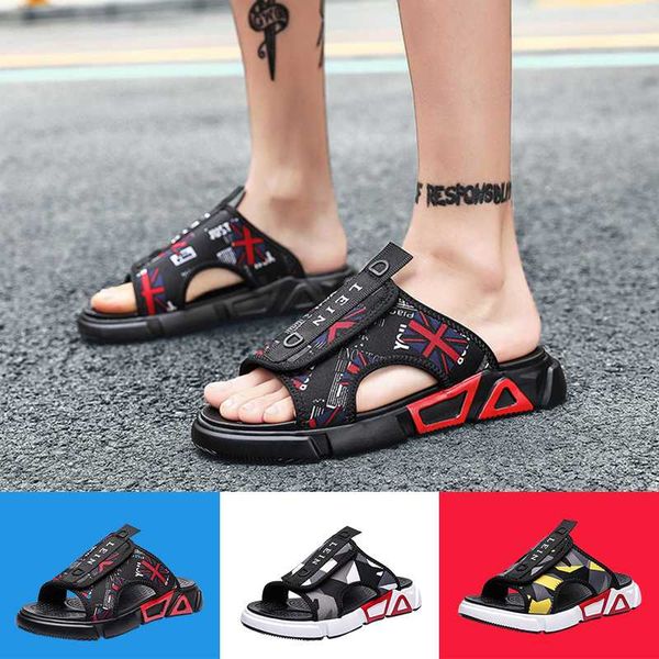 

2020 new sandals for mens shoes male outdoor beach summer fashion casual black platform slippers slip on flip flop walking soft
