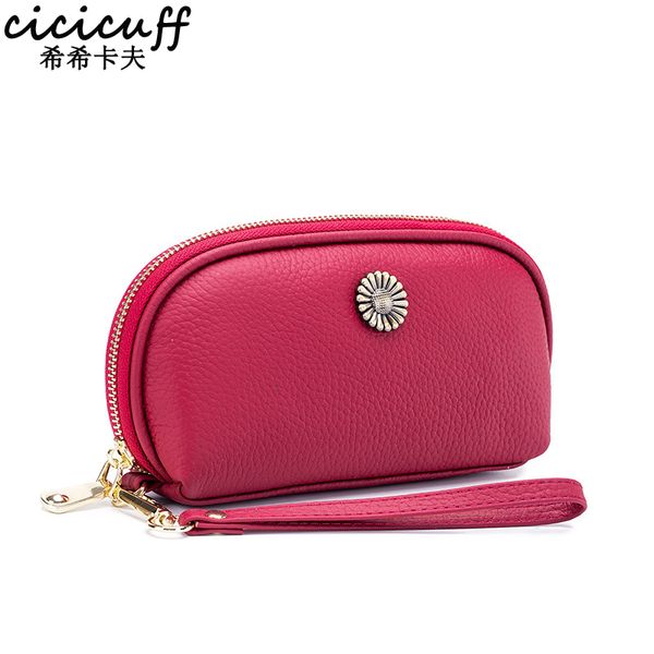 

2019 new fashion day clutches women handbags wrist organizer purses female genuine leather change phone pouch small clutch bag
