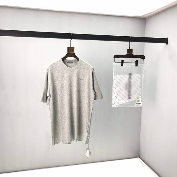 

early spring 2020 new color block letter logo short sleeve tee double strand fine cotton fabric black and white 3q, Black;brown