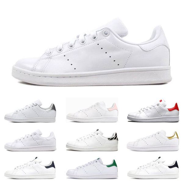 

2020 smith men women flat sneakers green black white navy blue red pink rainbow stan fashion mens trainer outdoor sports shoes