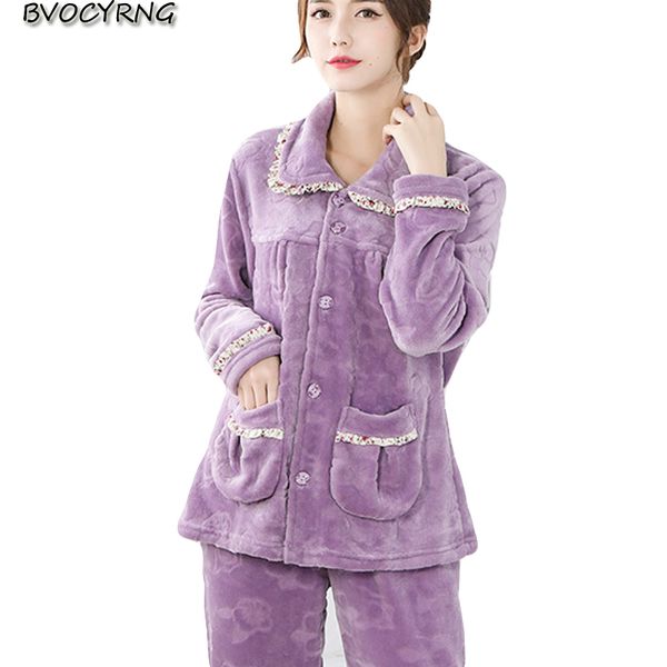 

2018 год теплые женские пижамы набор осень зима пижамы женщин досуг пижамы наборы фланель pijamas костюм homewear женский k0926, Blue;gray