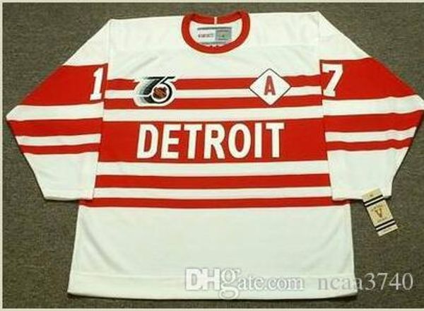 

custom men youth women vintage #17 gerard gallant detroit red wings 1992 ccm hockey jersey size s-5xl or custom any name or number, Black