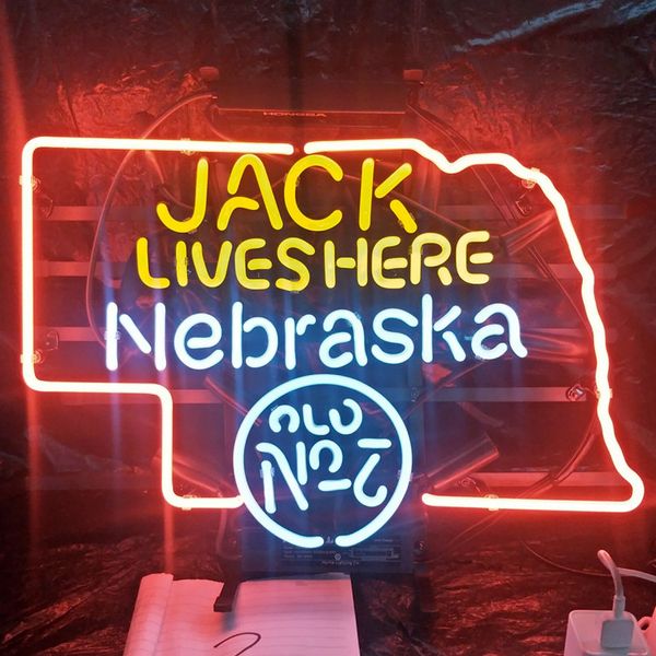 2019 Jack Lives Here Nebraska Led Neon Sign Light Custom Outdoor Display Entertainment Decoration Lamp Metal Frame 17 20 24 30 From