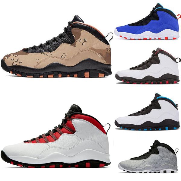 

2019 Mens basketball shoes 10 Desert Cat Tinker Cement 10s mens shoes Grey Cool grey iam back Powder blue trainers sneaker size 7-13