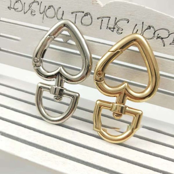 

heart metal buckles for bag handbag strap snap hooks keyring dog collar swivel trigger clips diy crafts fa1915