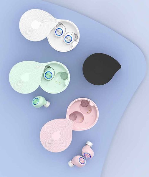 

Designer Wireless Bluetooth Earphones with Unique Water Drop Shape Touch Control V5.0 Mini Portable In-Ear Earbuds Headset