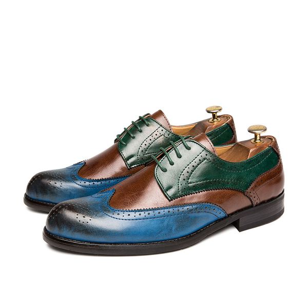 

оксфорд обувь моды hollw brogue мужчина кожаная вечерние платья обувь люди комфортный большого размер 38-47 горком обуви, Black