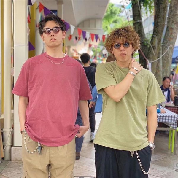 

ретро мыть делать старые тройники мужчины женщины пары негабаритные футболки хлопок футболка мужская, White;black