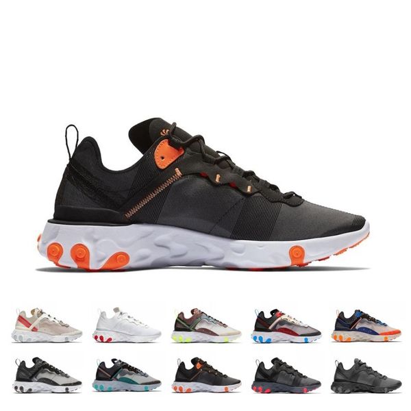 

wholesale react element 87 55 running shoes men women anthracite light bone triple black white red orbit mens trainers sports sneaker