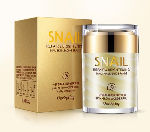 One Spring High Quality Snail Facial Cream Deep Hydrating Face Cream Moisturizer Nourishing Repair Acne Treatment Anti Wrinkle