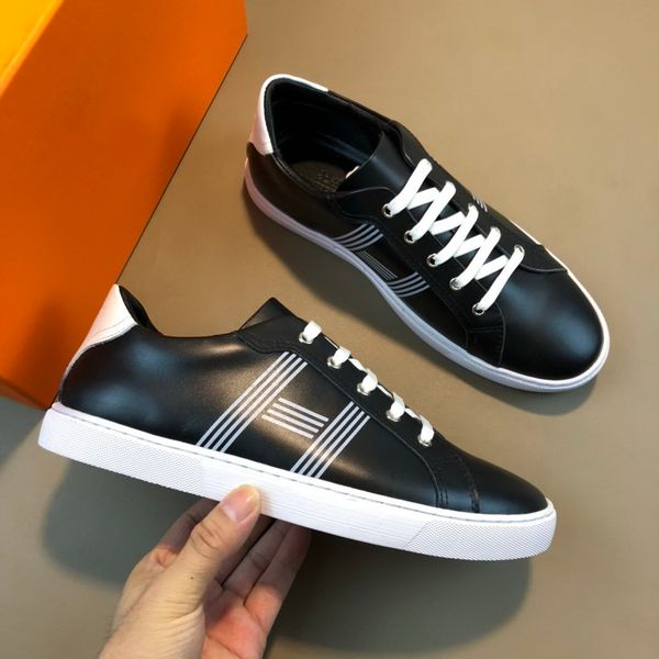 

fall brand men flat shoes sneakers low shoes rantulow orlant junior flat men casual leather shoes outdoor trainer gift, Black