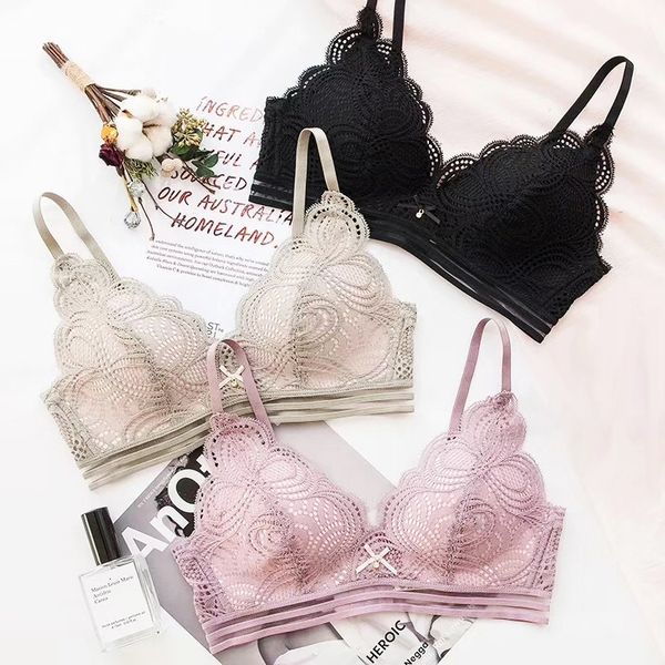 

bralette bras женщины underwears кружева цветочные bralette сексуальное белье японском стиле скорректированная lace бюстгальтер push up нижн, Red;black