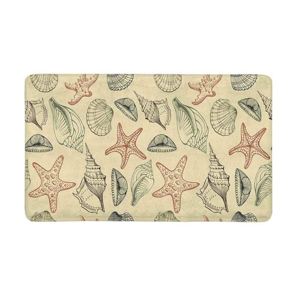 

sea shell and starfish anti-slip door mat home decor indoor entrance doormat