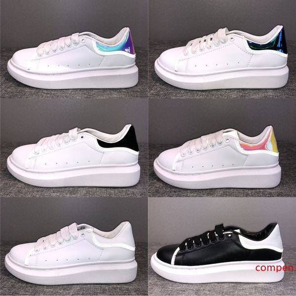 

luxury 3m reflective fashion platform designer shoes men women trainers sneakers golden stripe black velvet chaussures flat casual shoes