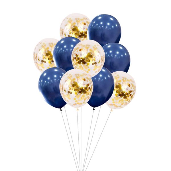 2019 Diy Navy Blue Gold Paper Scrap Balloon 12inch Balloons With