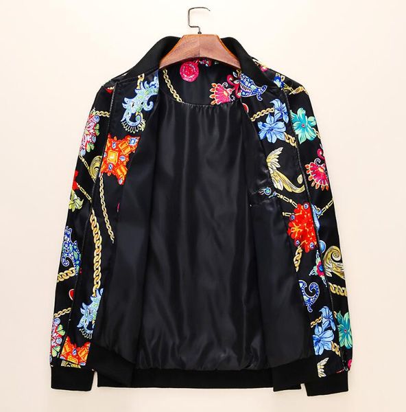 

роскошная мужской дизайнерские куртки новой марки куртка пальто для mens streetwear с цветочными узорами высоких мужчинами качества верхней, Black;brown