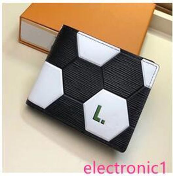

football genuine leather women men wallets short black card holders money bag sports fahshion lady wallets ing