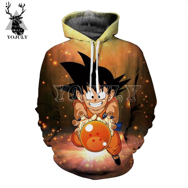 

yojuly 3d hoodies anime goku print harajuku hoody men/women fashion casual streetwear funny hooded shirts h07, Black