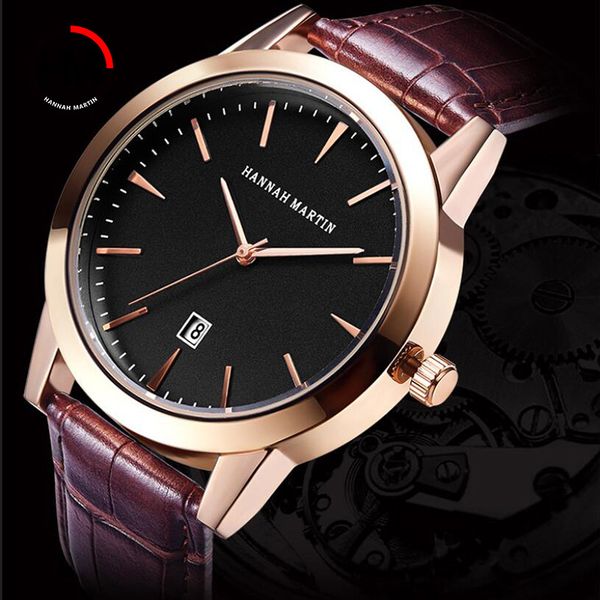 

men wrist watches quartz watch men leather business male watch creative calender clock relogio masculino xfcs, Slivery;brown