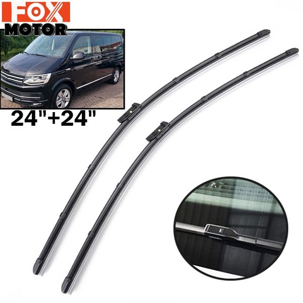 

misima 24"24" for vw transporter caravelle multivan t5 t6 2014 2015 2016 2017 front window windshield windscreen wiper blades