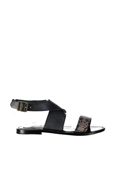 

pearl genuine leather black women 's sandals 120130008189