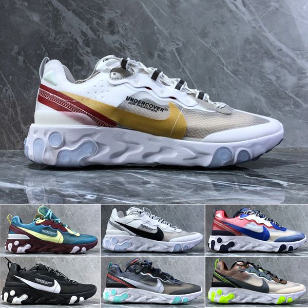

2019 react element 87 running shoes for men women white black neptune green blue mens trainer design breathable sports sneakers z40