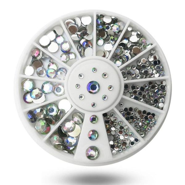 

nail art decorations 1pcs chameleon stone rhinestone mixed size small wheel manicure in irregular beads decoration accessories 3d s0p2, Silver;gold