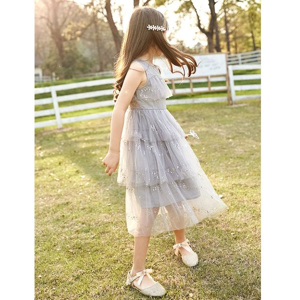 

toddler baby girl fairy dress 2020 summer princess long ball gown for kids party girls tiered mesh layered sweet clothes, Red;yellow