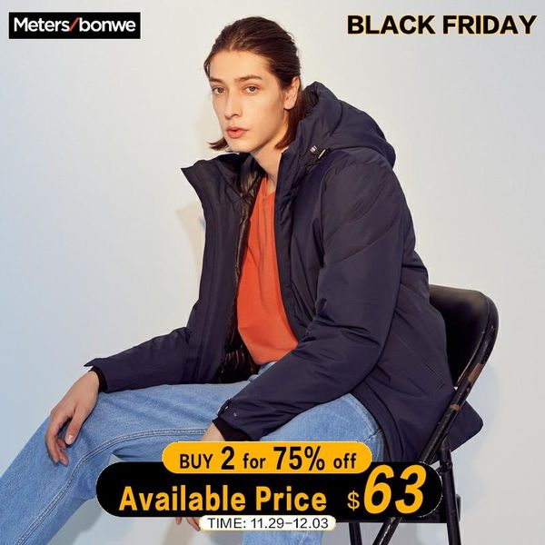 

metersbonwe 2019 thick down jacket men winter warm 90% gray duck down coat man high collar coat outwear, Black