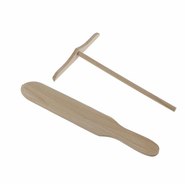 

1pcs 2 styles kitchen utensil pie tools practical wooden pancake spreader crepe tortilla rake batter spreading