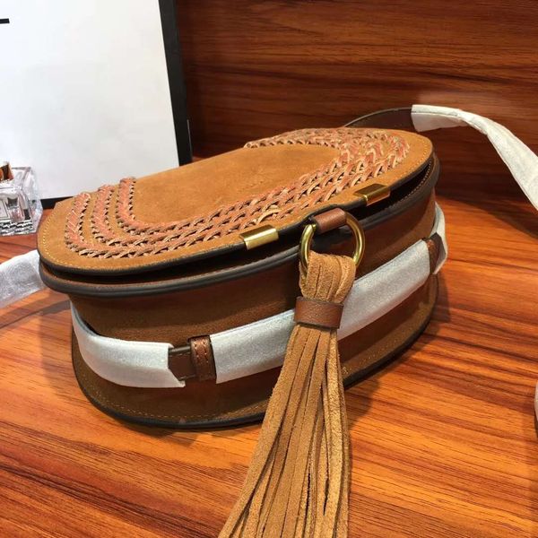 

ysiykiy tassel crochet shoulder stlye fashion handbag designer suede women c rivet bag hip 2019 bag messenger classic cross gcxu, Red;black