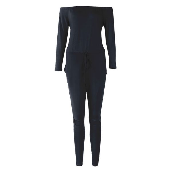 

pure color, neck, long sleeved pants, 0090#, Black;white