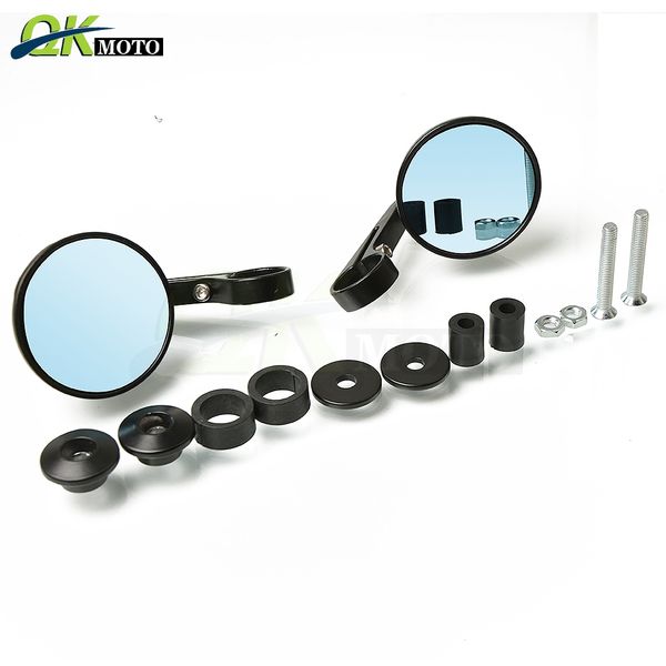 

universal 7/8" 22mm motorcycles hand bar ends mirror rearview mirrors for suzuiki racing gsr 600 750 ltz 400 yamaha r1 r3 r6 fz6
