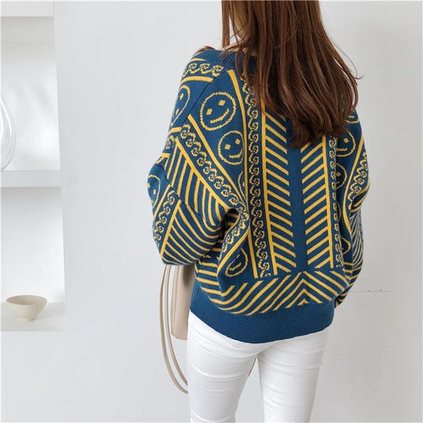 

ins fun twill sweater, White;black