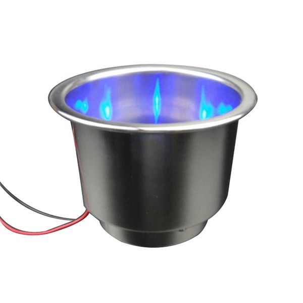 

stainless steel drinks holder with led light recessed cup holder for 12v marine boat rv motor home