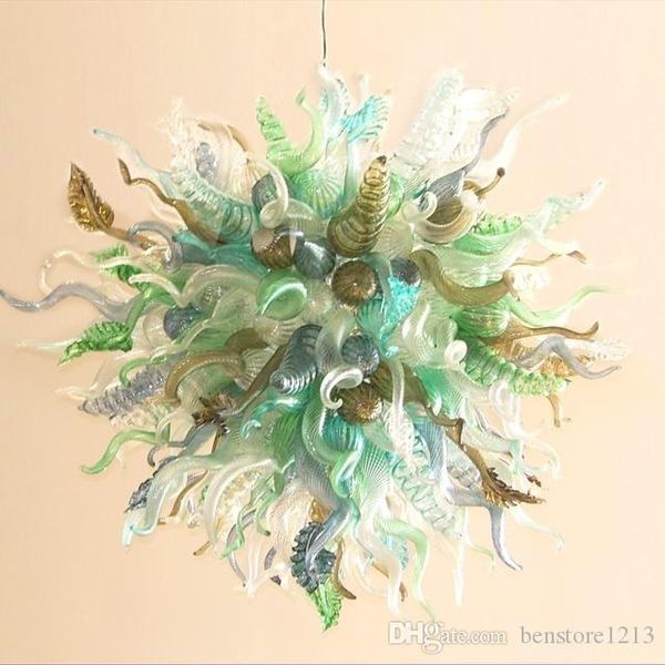 

100% mouth blown borosilicate murano glass pendant light colorful art flower design glass pendant led chandelier light lamp
