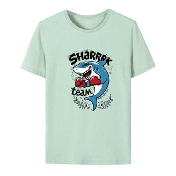 

мужские футболки designer shark шаблон короткие рукава топы марка мода стиль сыпучие тройники хлопка футболки молодых мужчин, White;black