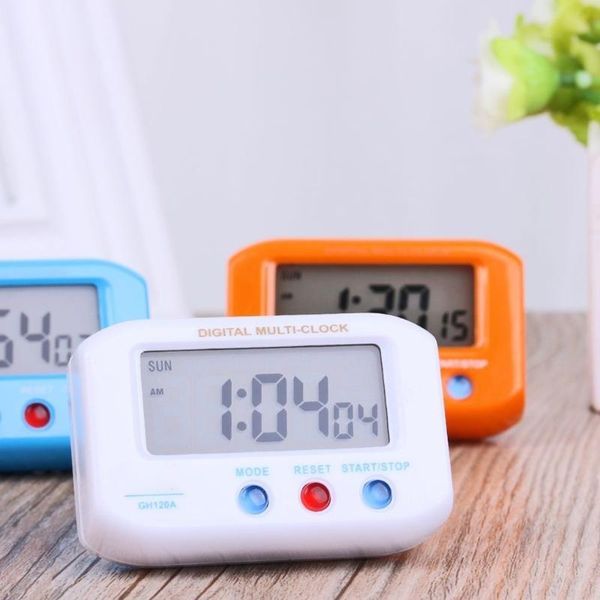 

portable electric deskclock electronic alarm lcd screen data time calendar desk watch