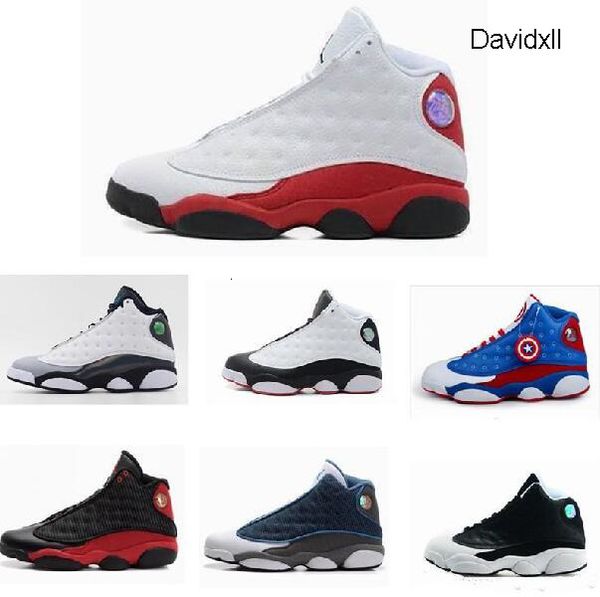 

13 xiii mans basketball shoes bred navy game hologram grey toe flint grey athletics sport sneaker boots