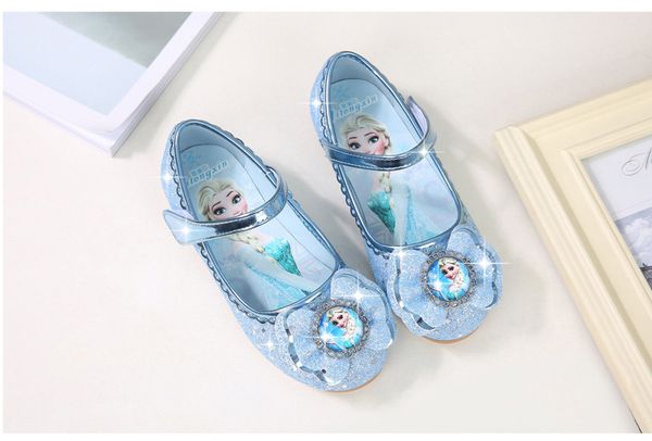 

2020 new cartoon girl shoes children flat princess single shoes cartoon butterfly leather shoes gift 22-35, Black;grey