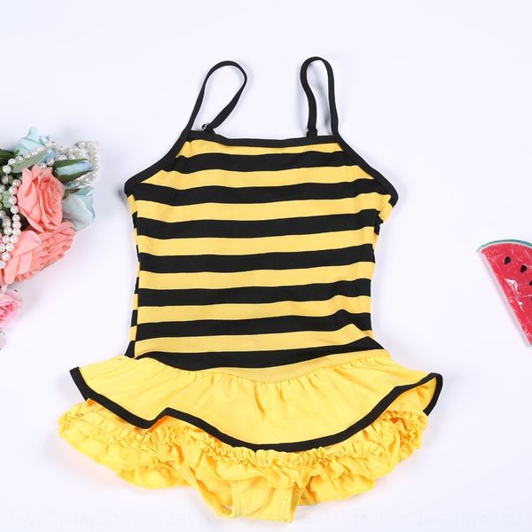 

baby children's and lace girls' one-piece swimsuit striped lace children's swimsuit, White;black